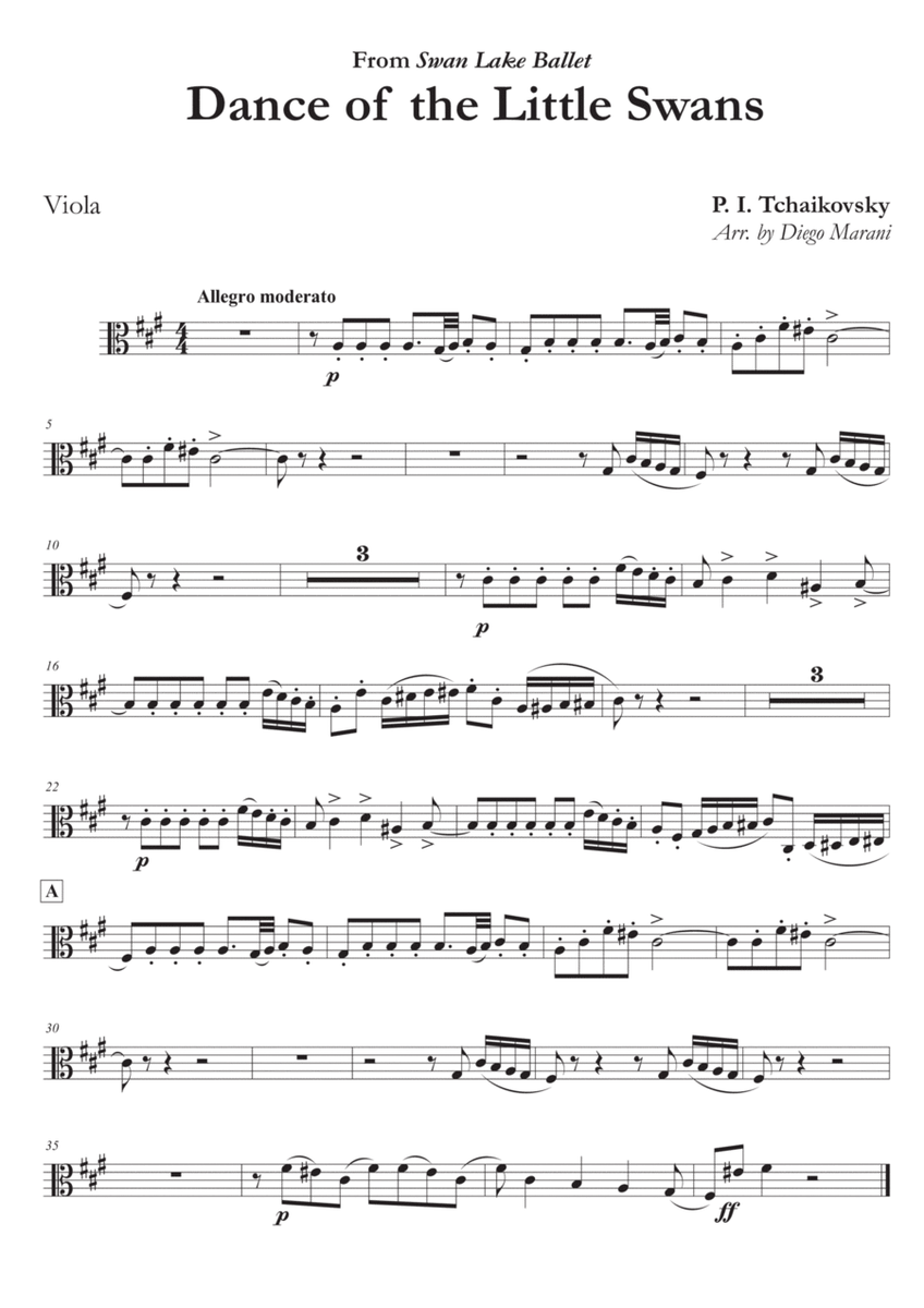 Dance of the Little Swans for Viola and Piano image number null