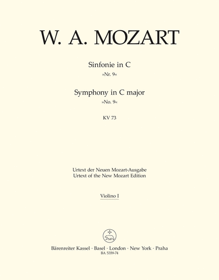 Symphony, No. 9 C major, KV 73(75a)