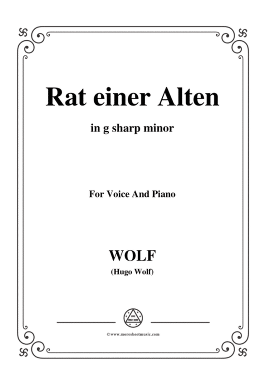 Wolf-Rat einer Alten in g sharp minor,for Voice and Piano image number null