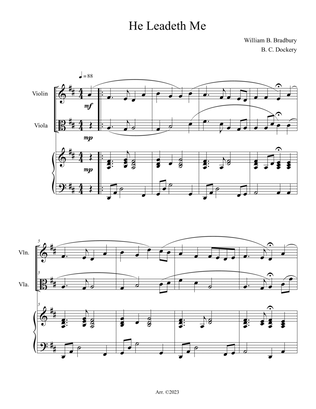 He Leadeth Me (Violin and Viola Duet with Piano Accompaniment)