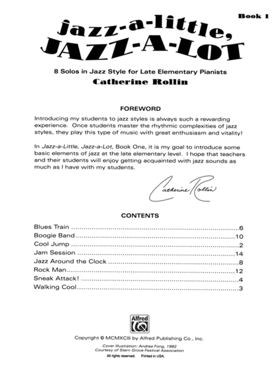 Jazz-a-Little, Jazz-a-Lot, Book 1