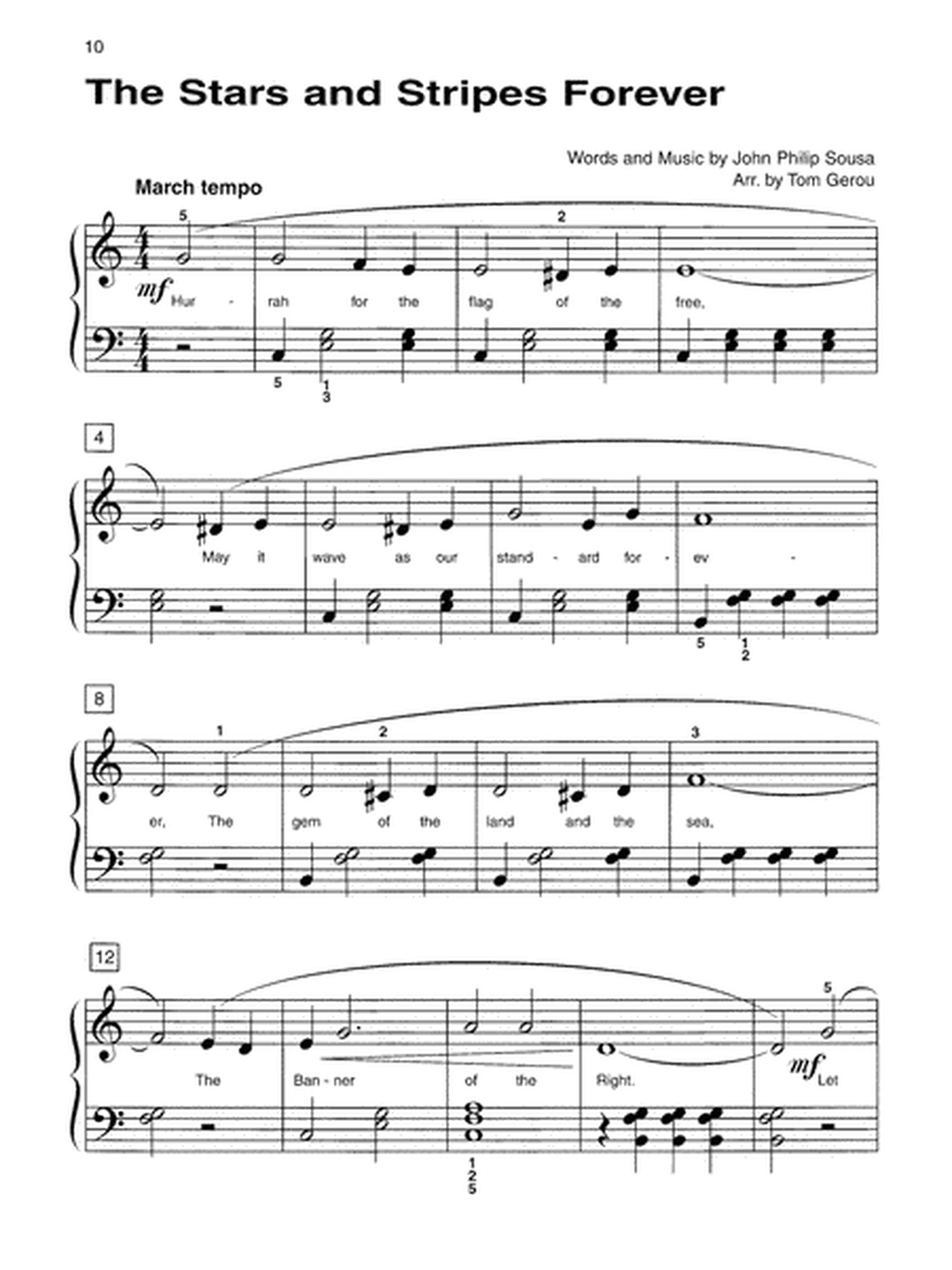 Alfred's Basic Piano Course Patriotic Solo Book, Level 2