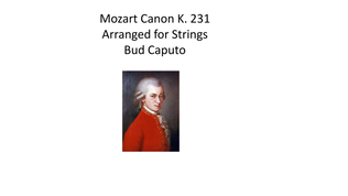 Book cover for Mozart Canon K. 231 For Strings