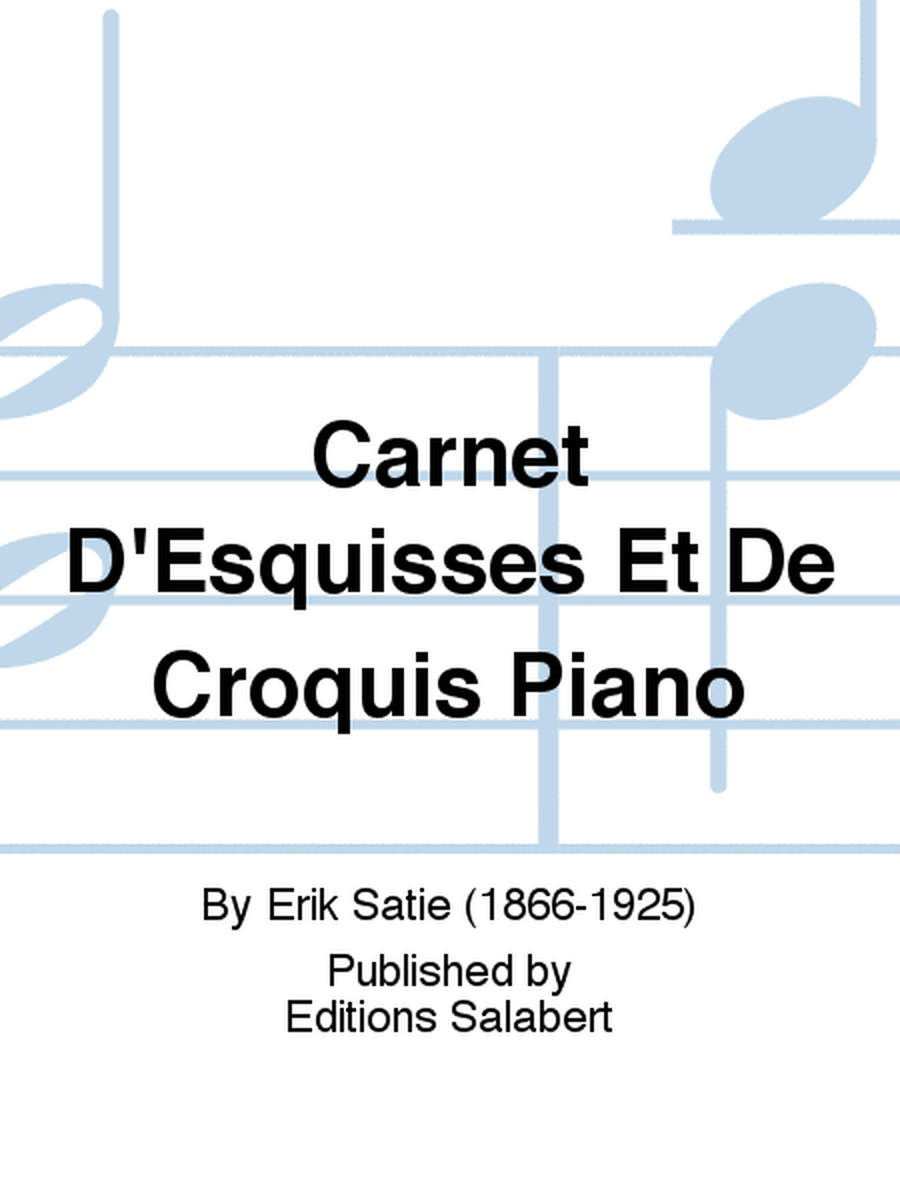 Carnet D'Esquisses Et De Croquis Piano