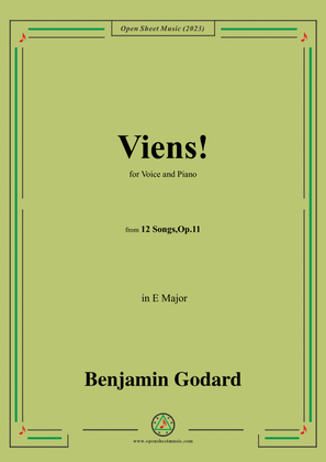 B. Godard-Viens!(Komm!),in E Major,Op.11 No.3