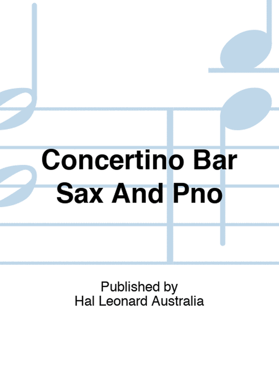 Concertino Bar Sax And Pno