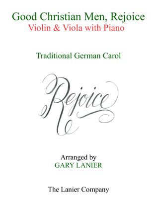 Book cover for GOOD CHRISTIAN MEN, REJOICE (Violin, Viola with Piano & Score/Parts)