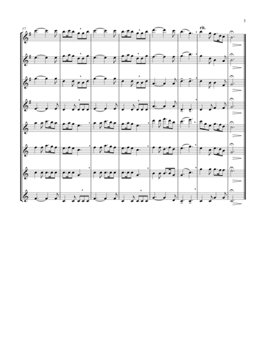 Silent Night (Bb) (Saxophone Octet - 4 Alto, 4 Tenor)