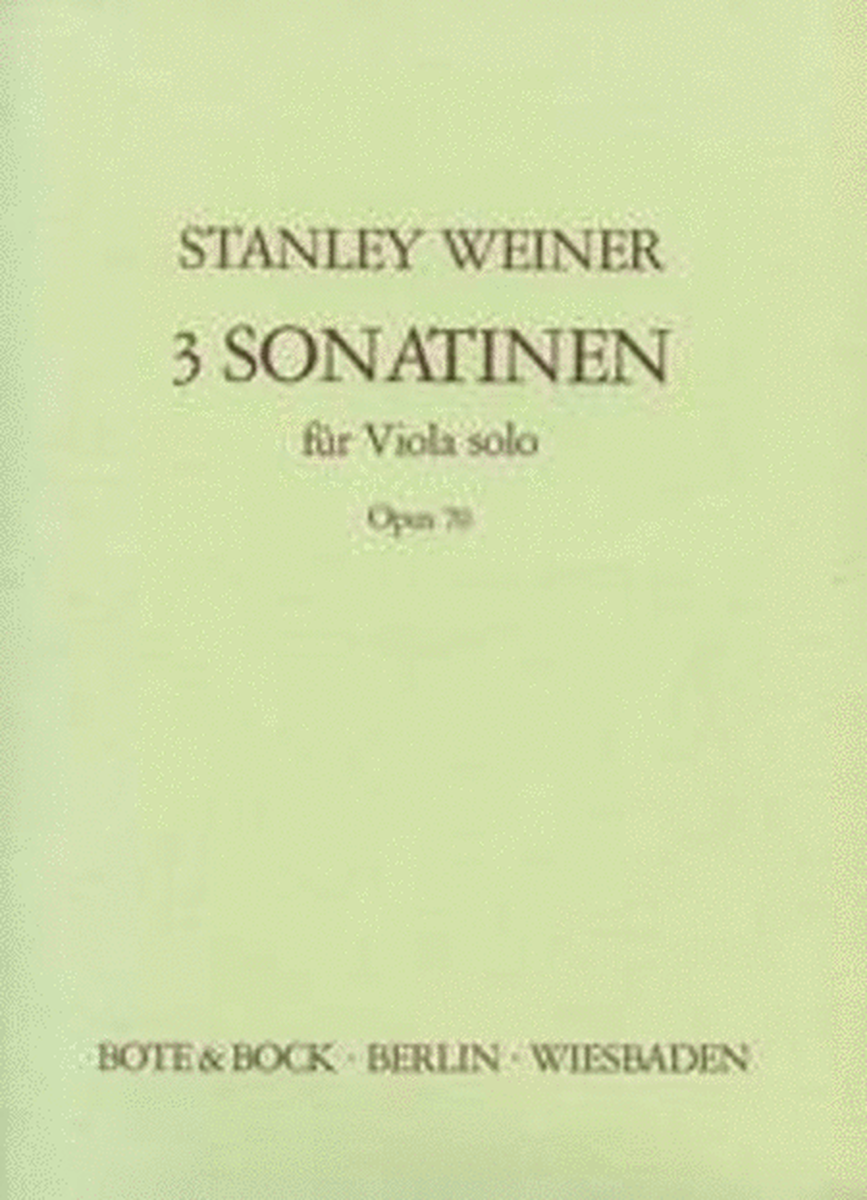 Three Sonatinas op. 70
