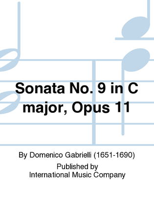 Book cover for Sonata No. 9 In C Major, Opus 11