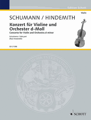 Book cover for Concerto for Violin and Orchestra in D minor