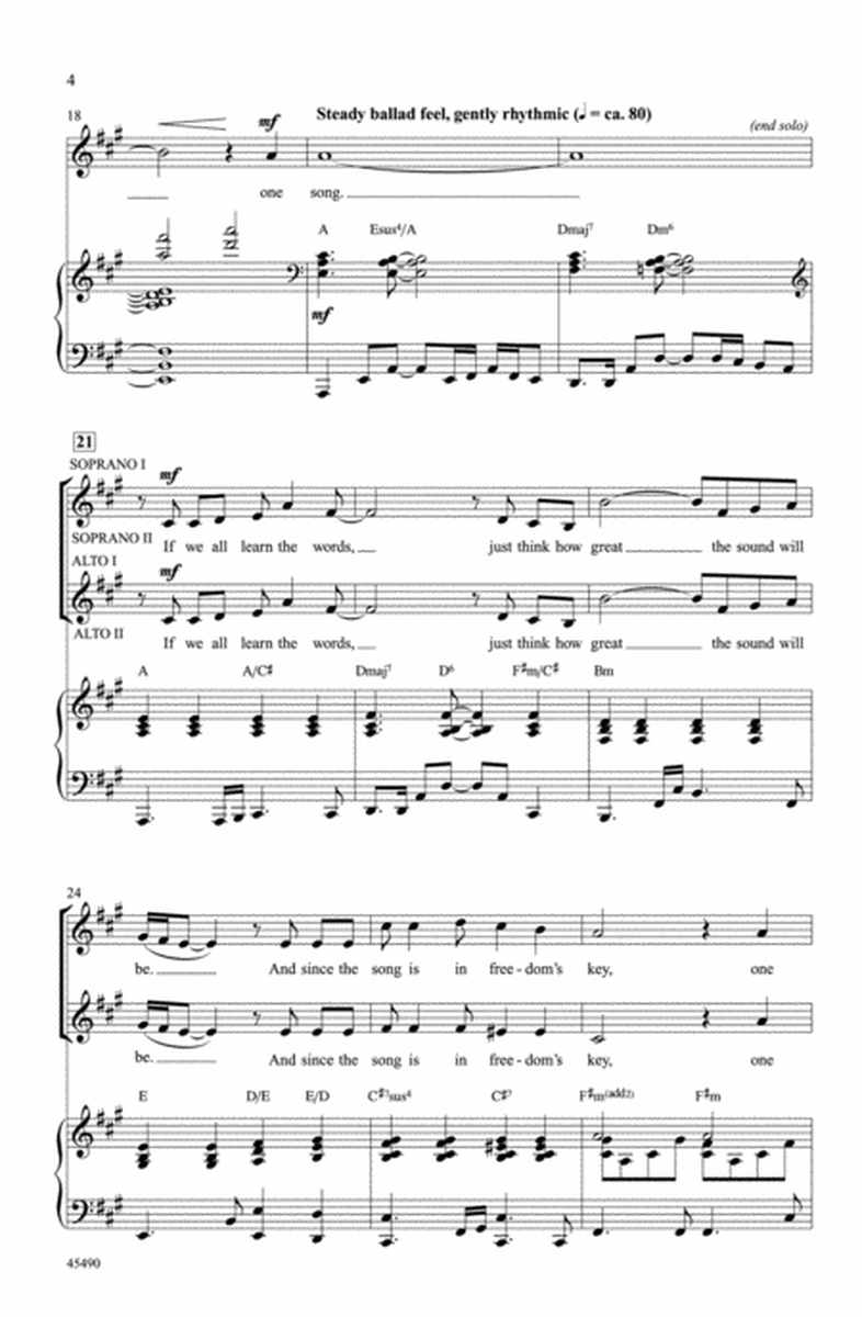 One Song by Marvin Hamlisch Choir - Digital Sheet Music