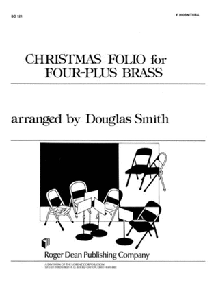 Book cover for Christmas Folio for Four-Plus Brass - F Horn/Tuba
