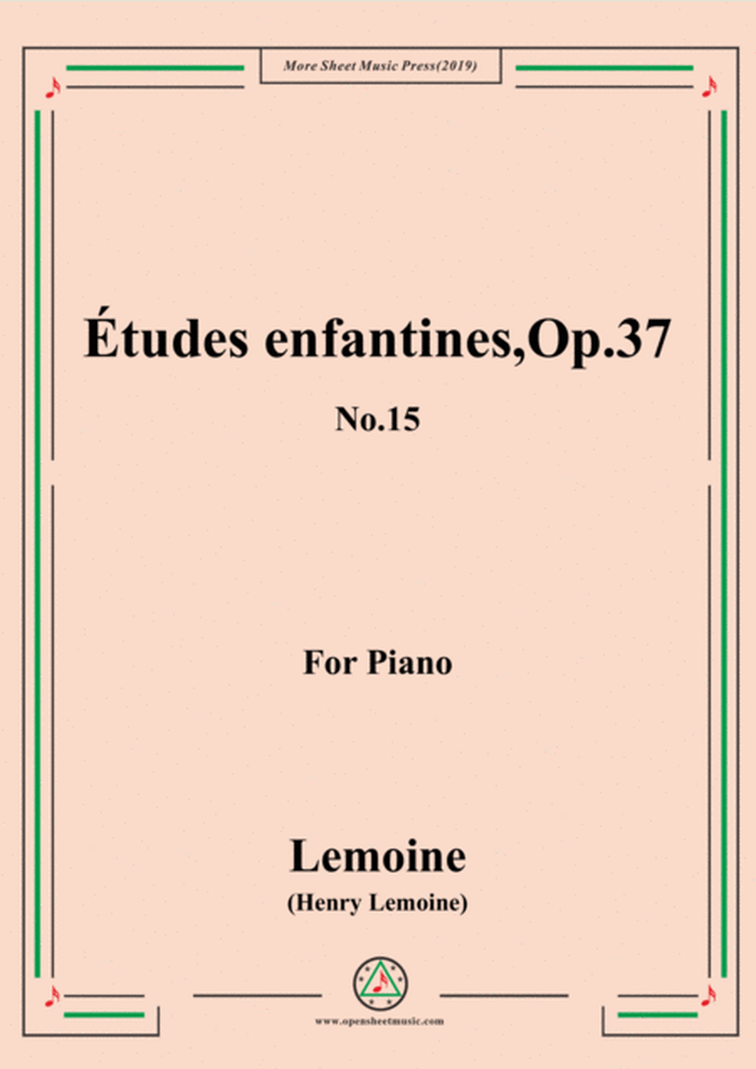 Lemoine-Études enfantines(Etudes) ,Op.37, No.15 image number null