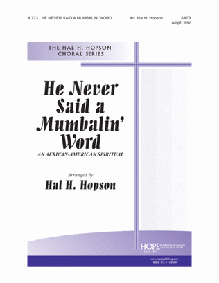 Book cover for He Never Said a Mumbalin' Word