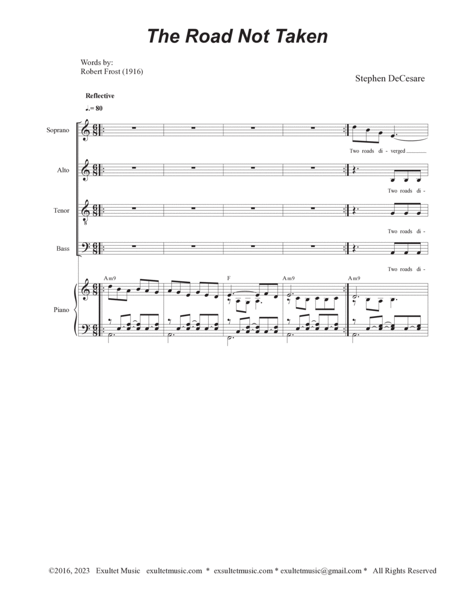 The Road Not Taken (SATB) image number null