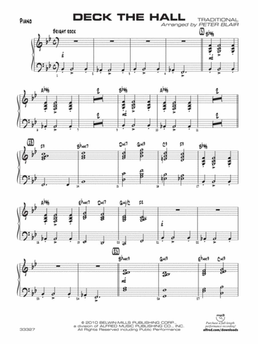 Deck the Hall: Piano Accompaniment