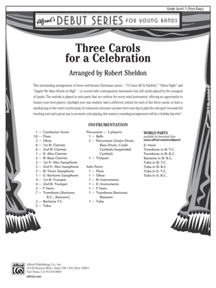 Book cover for Three Carols for a Celebration: Score