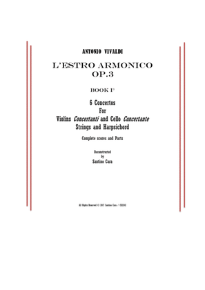 Vivaldi - L'Estro Armonico Op.3 Book 1 - 6 Concertos for Violins, Cello, Strings and Harpsichord