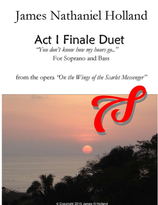 Book cover for Operatic Scene and Love Duet for Soprano and Bass, Act I Finale from "On the Wings of the Scarlet Me