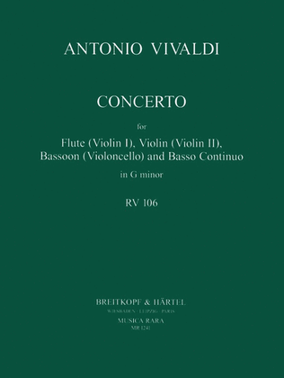 Book cover for Concerto in G minor RV 106