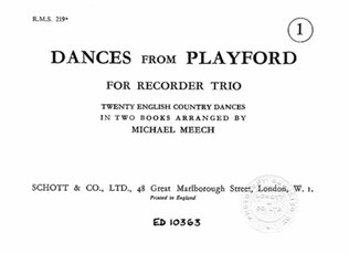 Book cover for Meech Playford Dances Bk1 3rec