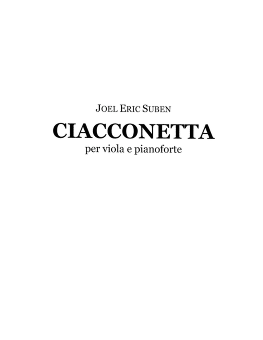 [Suben] Ciacconetta (Piano Reduction)