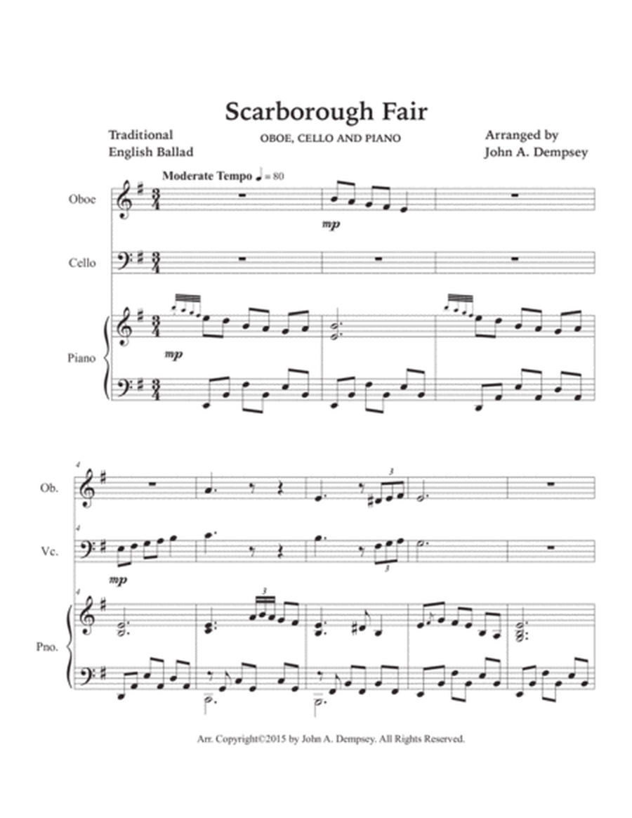 Scarborough Fair (Trio for Oboe, Cello and Piano) image number null