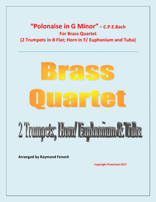 Book cover for Polonaise - For Brass Quartet (2 Trumpets in B Flat, Horn in F/ Euphonium and Tuba)