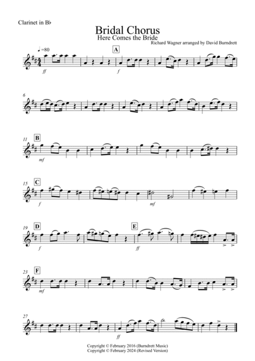 Bridal Chorus "Here Comes The Bride" for Clarinet and Bassoon Duet image number null