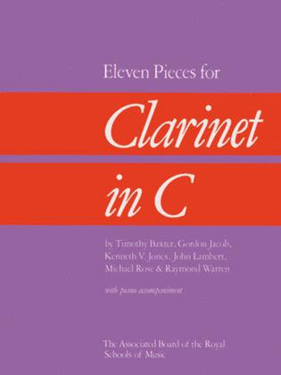 Book cover for Eleven Pieces for Clarinet in C