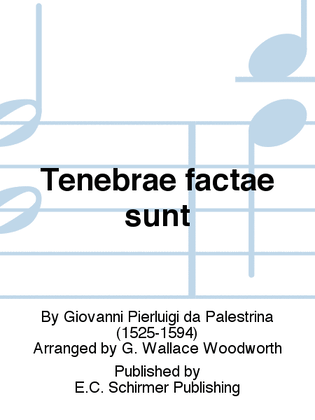 Book cover for Tenebrae factae sunt