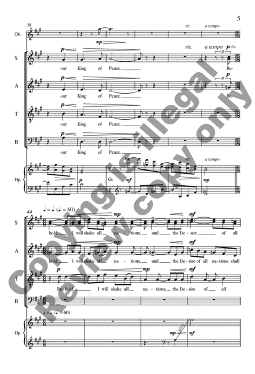 O Come, Desire of Nations (O Rex gentium) (Full/Choral Score) image number null