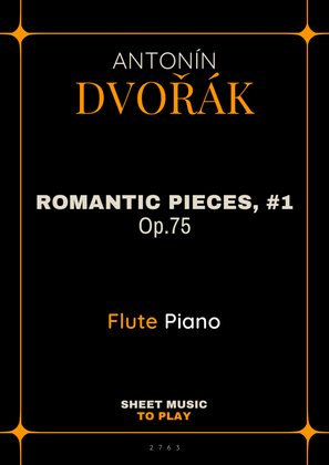 Book cover for Romantic Pieces, Op.75 (1st mov.) - Flute and Piano (Full Score and Parts)