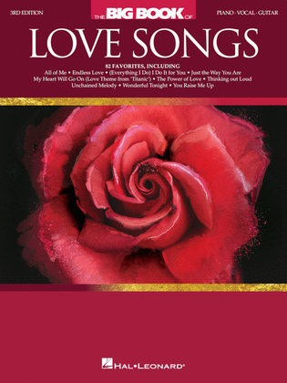 Book cover for The Big Book of Love Songs – 3rd Edition