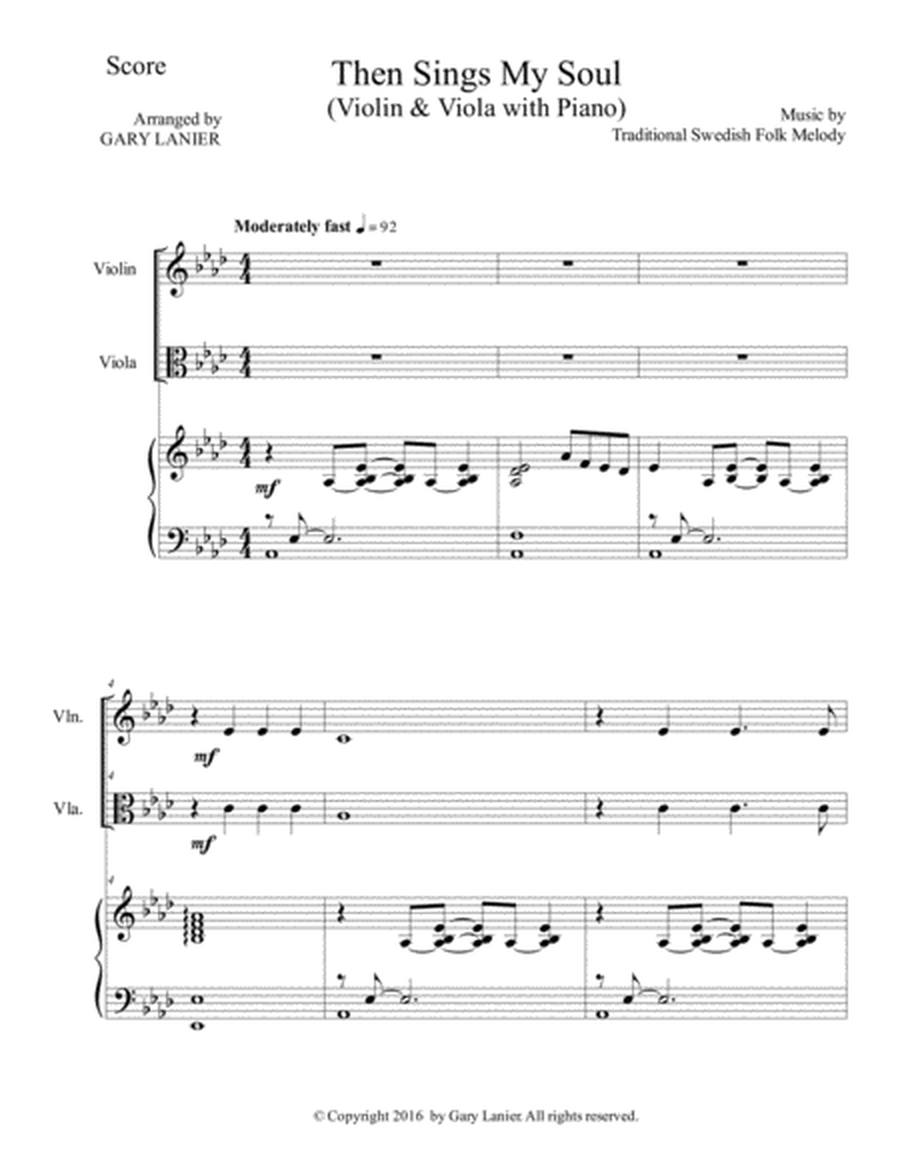 Trios for 3 GREAT HYMNS (Violin & Viola with Piano and Parts) image number null