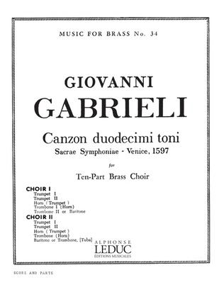 Book cover for Canzon Duodecimi Toni