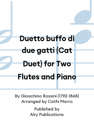 Book cover for Duetto buffo di due gatti (Cat Duet) for Two Flutes and Piano