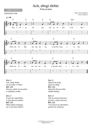 Ach, ubogi żłobie (Polish Christmas Carol) [UKULELE TAB]