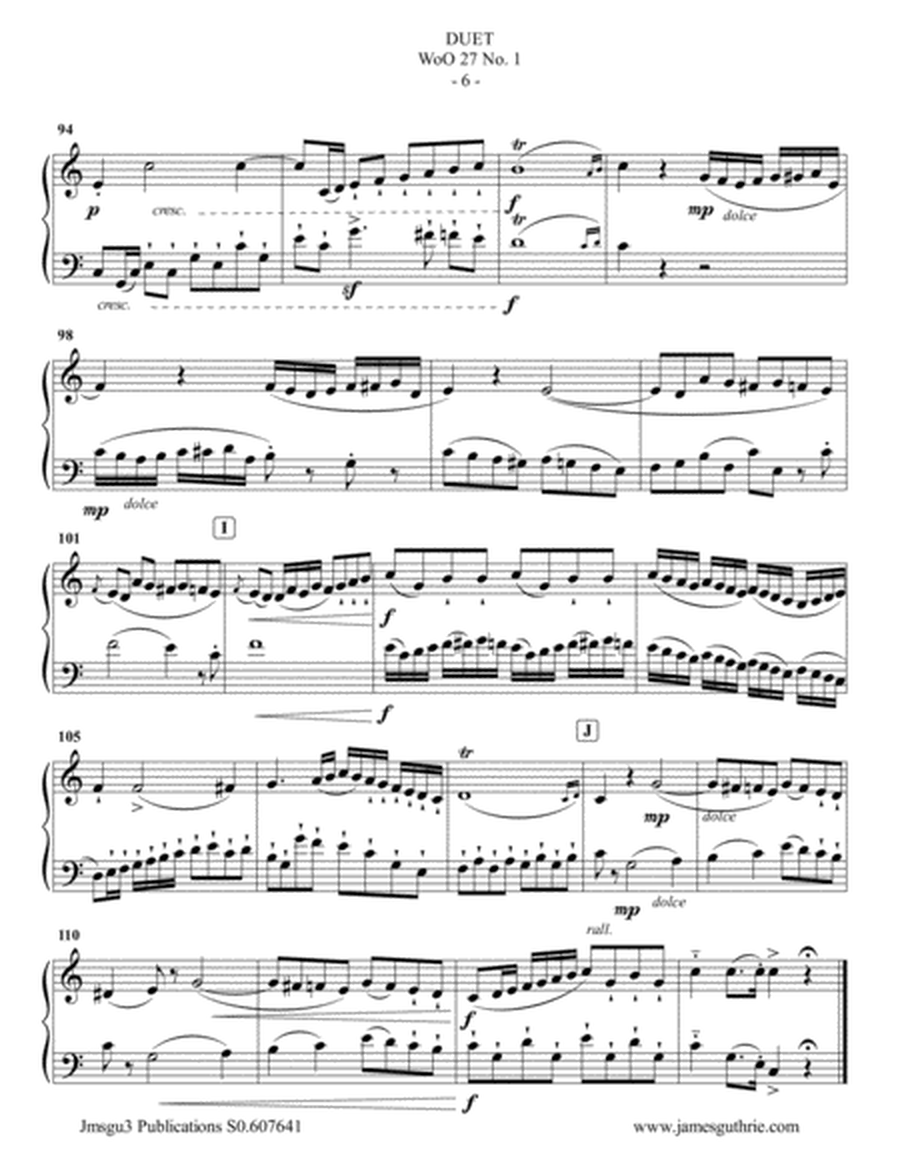 Beethoven: Three Duets WoO 27 for Trumpet & Bass Trombone image number null