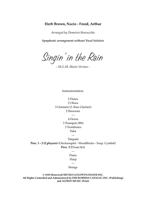 Book cover for Singin' In The Rain - Score Only