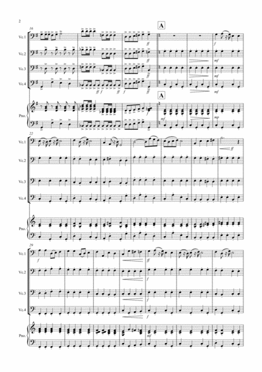 Toreador's Song (Fantasia from Carmen) for Cello Quartet image number null