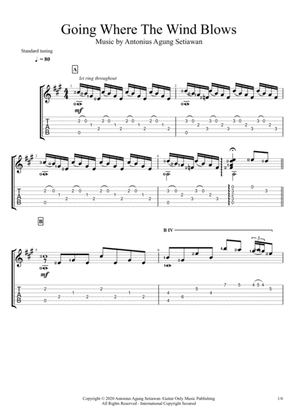 Going Where The Wind Blows (Solo Guitar Tablature)