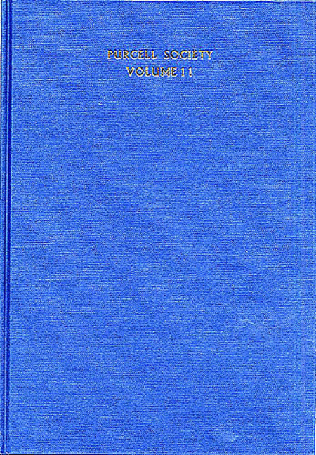 Purcell Society Volume 11 - Birthday Odes For Queen Mary Part 1 (Cloth Bound)