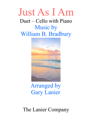 Book cover for Gary Lanier: JUST AS I AM (Duet – Cello & Piano with Parts)