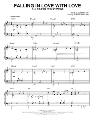 Book cover for Falling In Love With Love [Jazz version] (arr. Brent Edstrom)