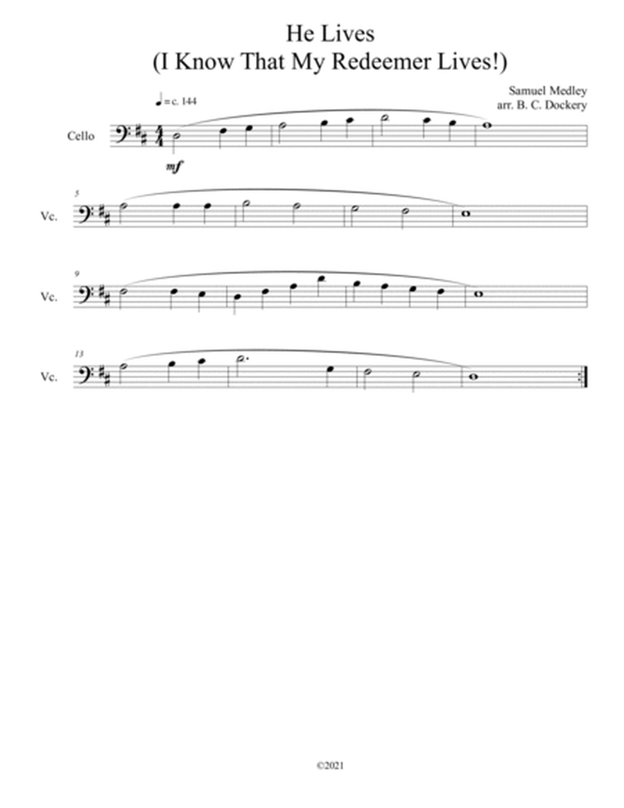 10 Easter Solos for Cello - Volume 2 image number null