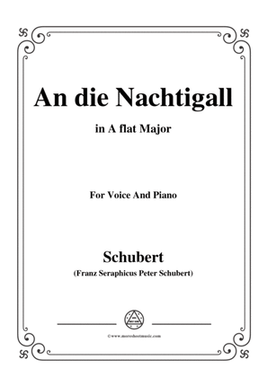Schubert-An die Nachtigall,in A flat Major,Op.98 No.1,for Voice and Piano
