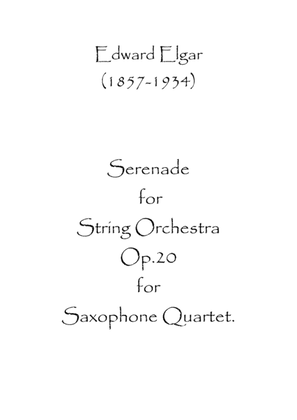 Book cover for Serenade For Strings Op.20