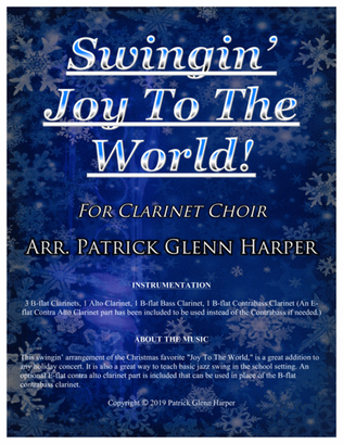 Book cover for Swingin' Joy To The World - for Clarinet Choir